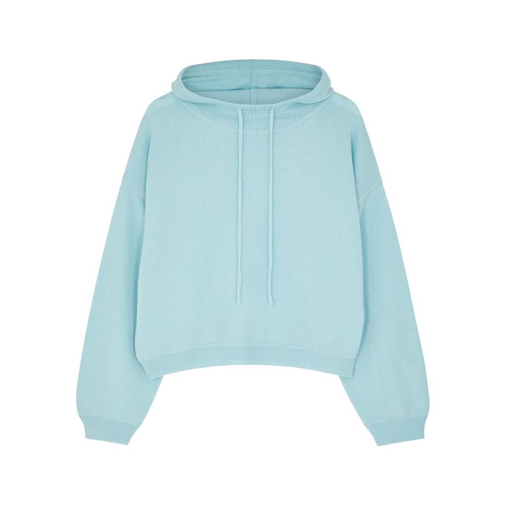 Linosa Hooded Cashmere Sweatshirt - Light Blue - L