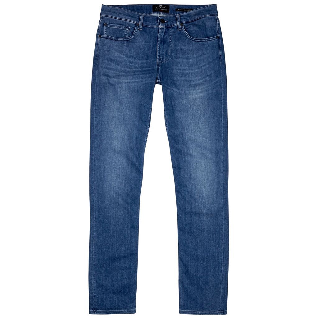 Slimmy Tapered Luxe Performance+ Jeans - Blue - W29