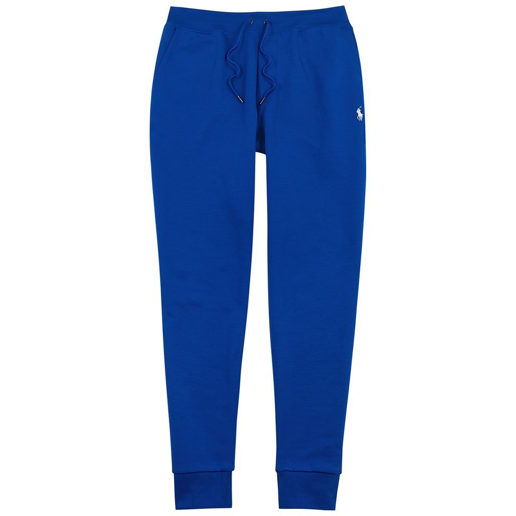 Logo-embroidered Cotton-blend Sweatpants - Blue - M