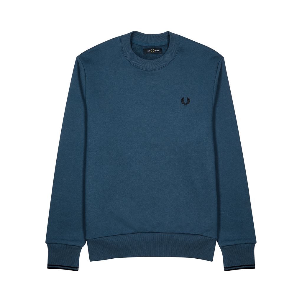 Logo-embroidered Jersey Sweatshirt - Blue - XL