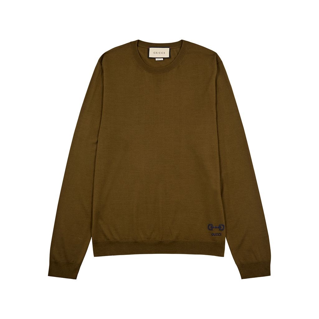 Wool Jumper - Khaki - L