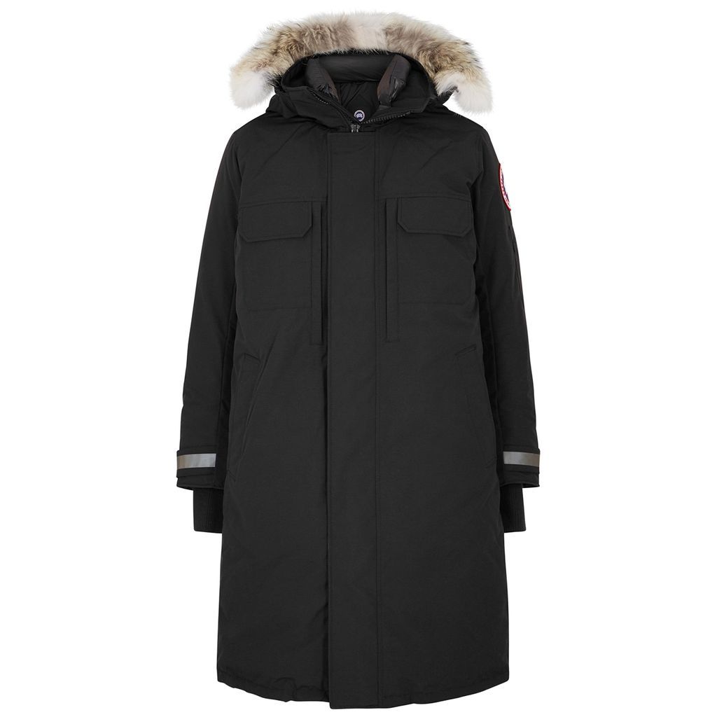 Westmount Black Fur-trimmed Artic-Tech Coat - S