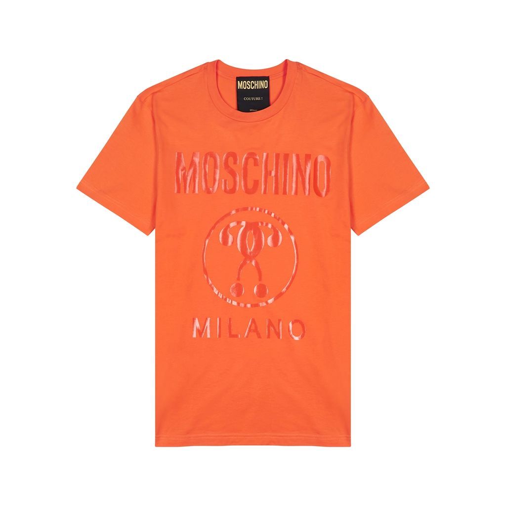 Orange Logo-print Cotton T-shirt - 46