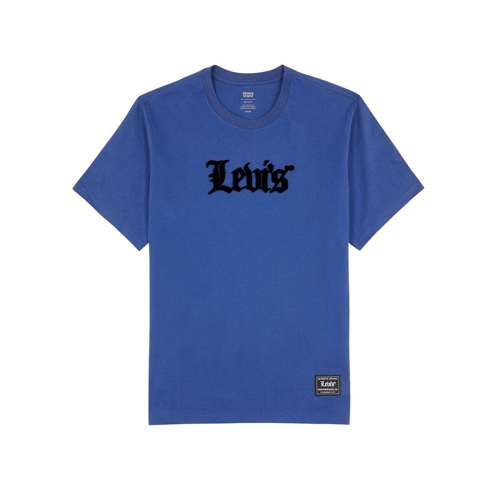 Logo Cotton T-shirt - Blue - S
