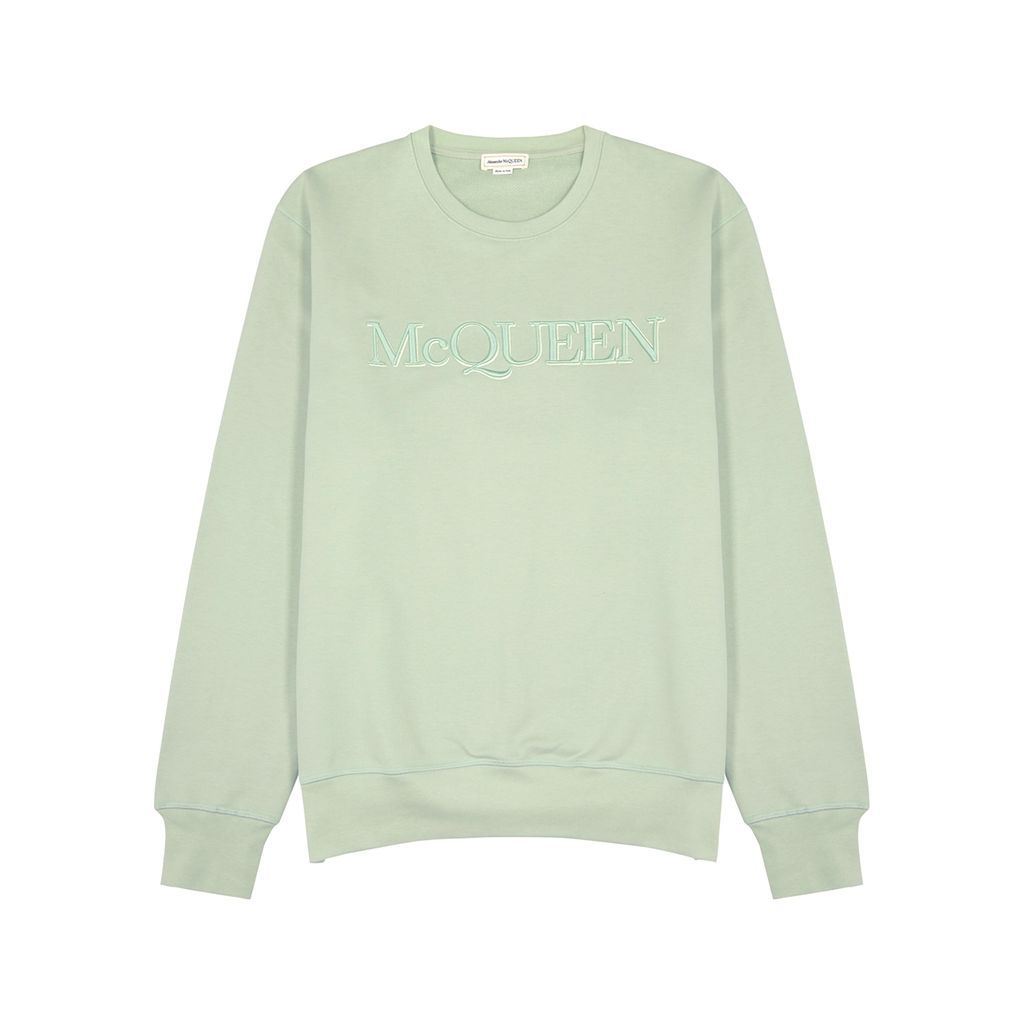 Logo-embroidered Cotton Sweatshirt - Green - XL