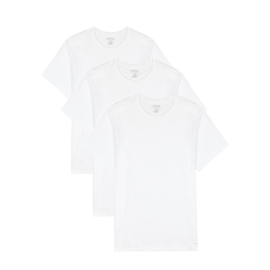 White Cotton-jersey T-shirt - Set Of Three - XL