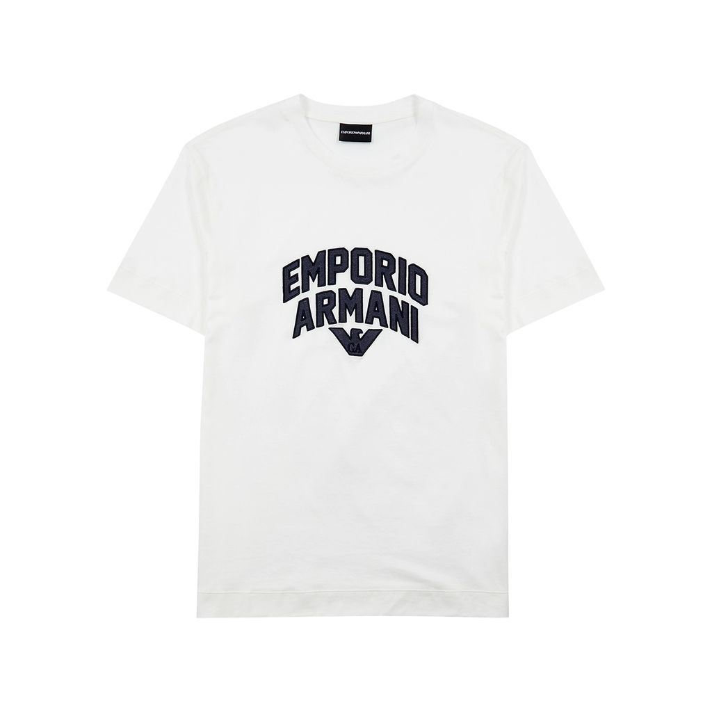 Logo-embroidered Jersey T-shirt - White - S