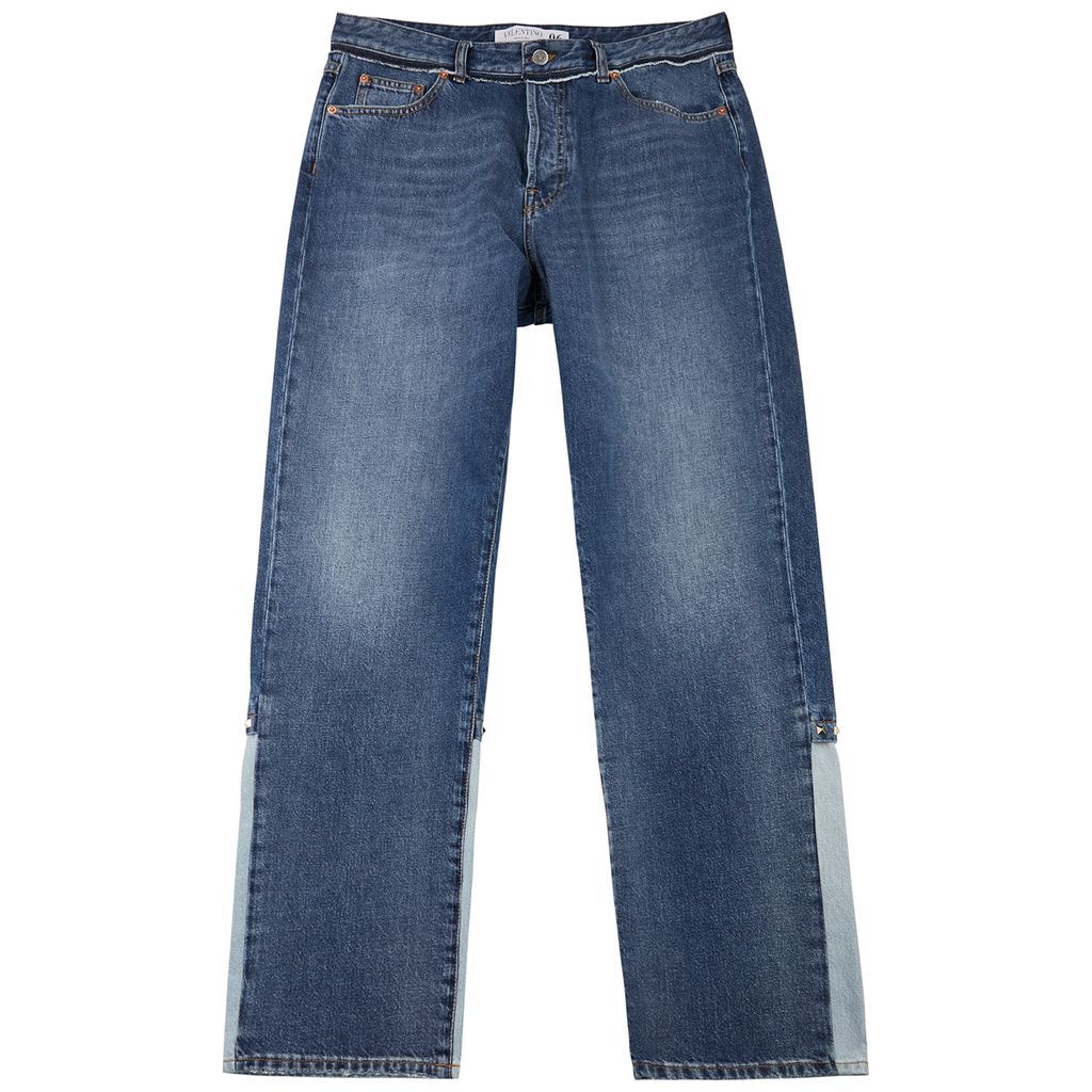 Rockstud Straight-leg Jeans - Blue - W34
