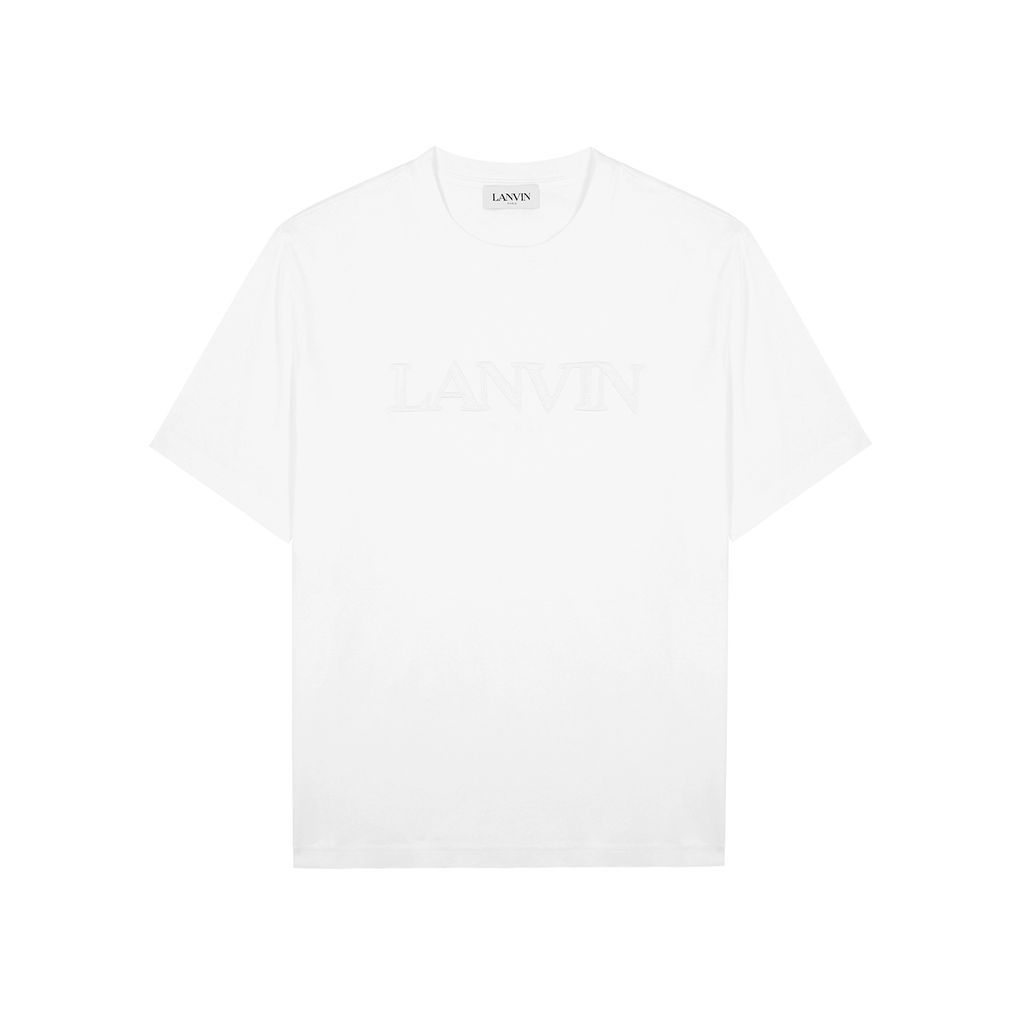 Logo-embroidered Cotton T-shirt - White - XL