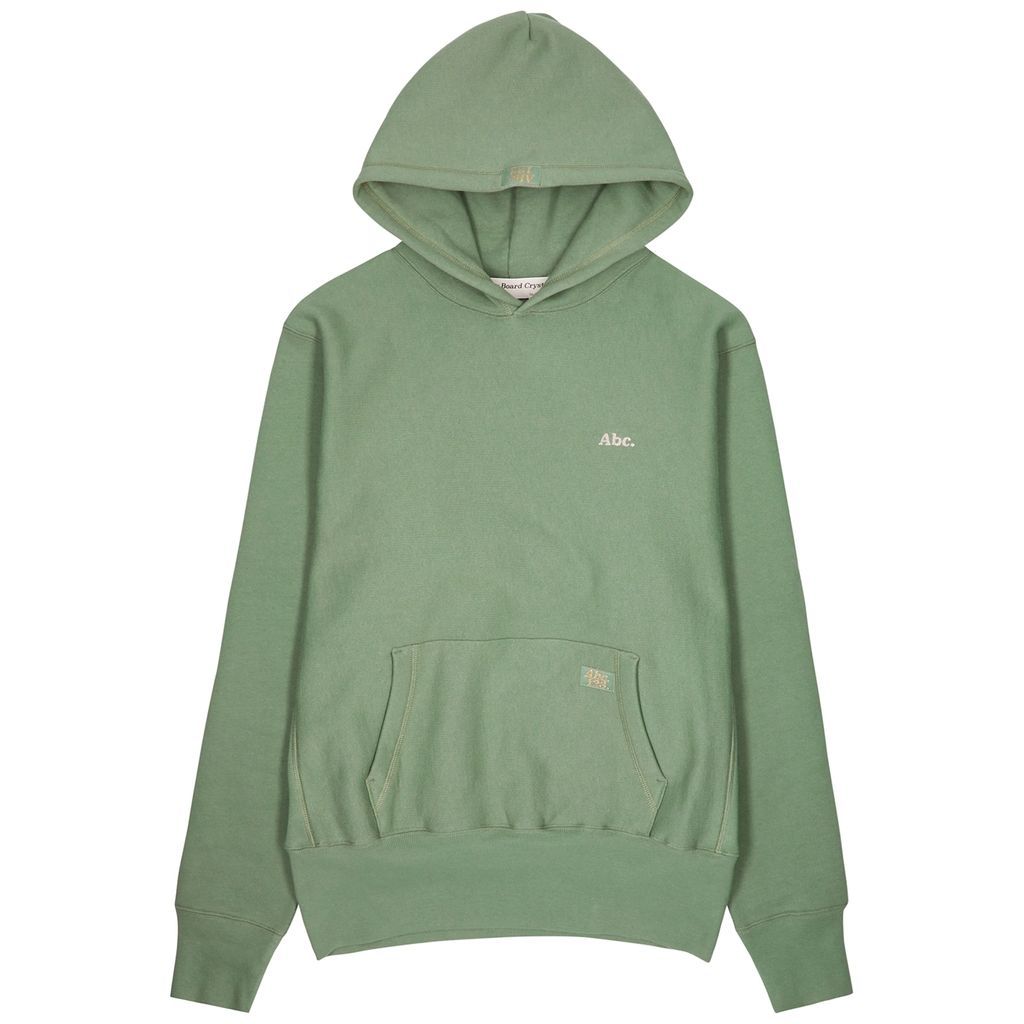 Logo Hooded Cotton-blend Sweatshirt - Green - S