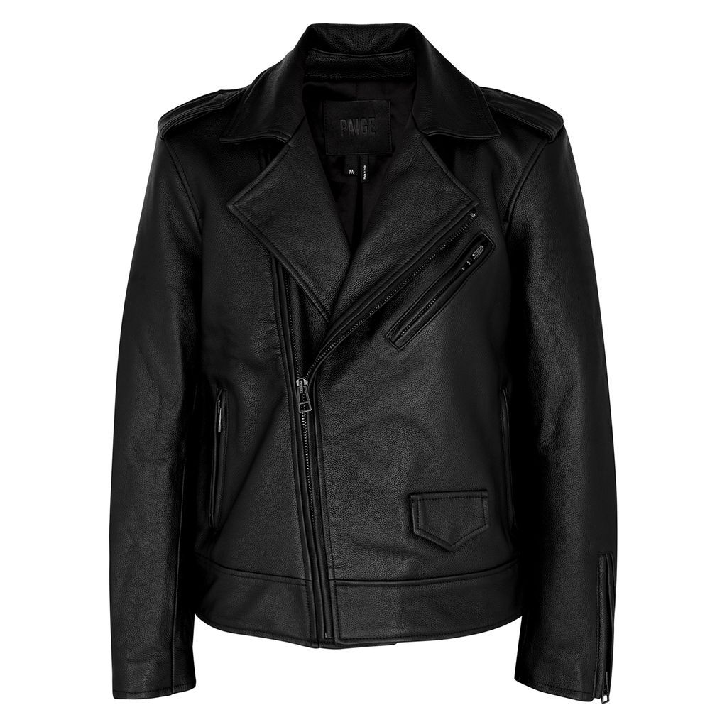 Newsom Moto Leather Jacket - Black - S