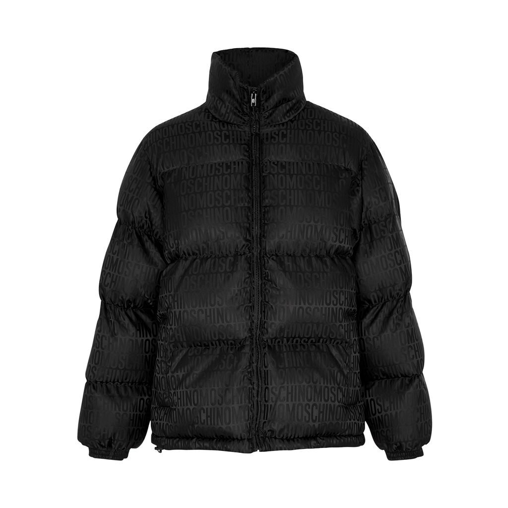 Logo-jacquard Quilted Shell Jacket - Black - 50