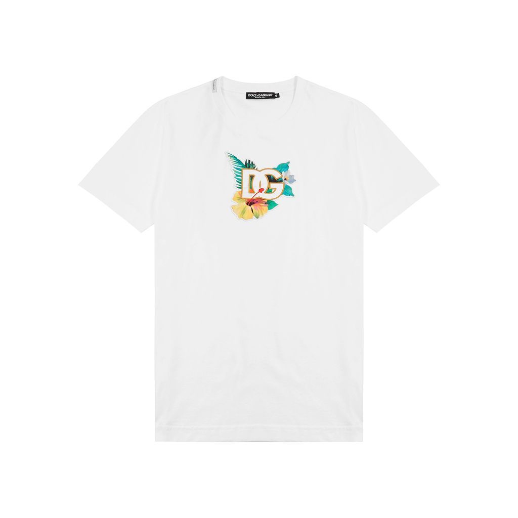 Logo-appliquéd Cotton T-shirt - White - 46