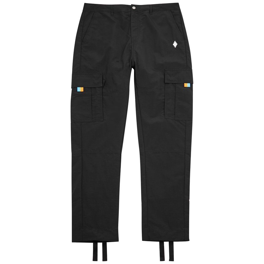 Straight-leg Nylon Cargo Trousers - Black - M