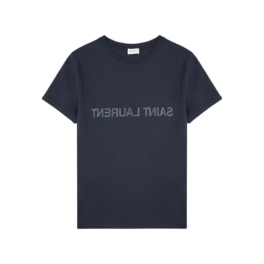 Logo-print Cotton T-shirt - Blue - XL
