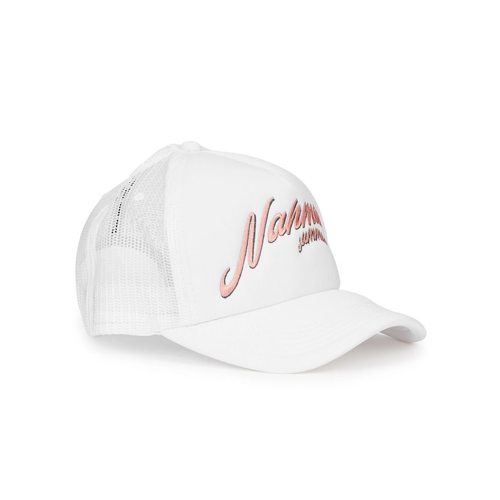 Summerland Embroidered Mesh Trucker Hat - White