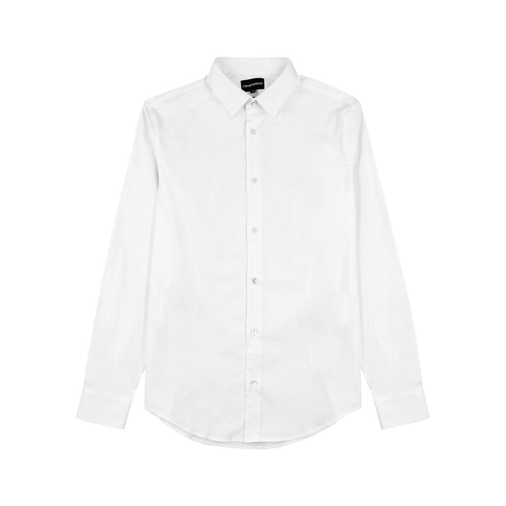 Cotton-blend Shirt - White - XL