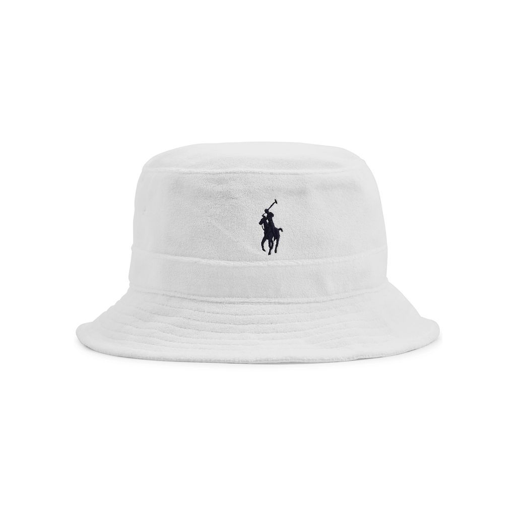 Logo-embroidered Terry Bucket Hat - White