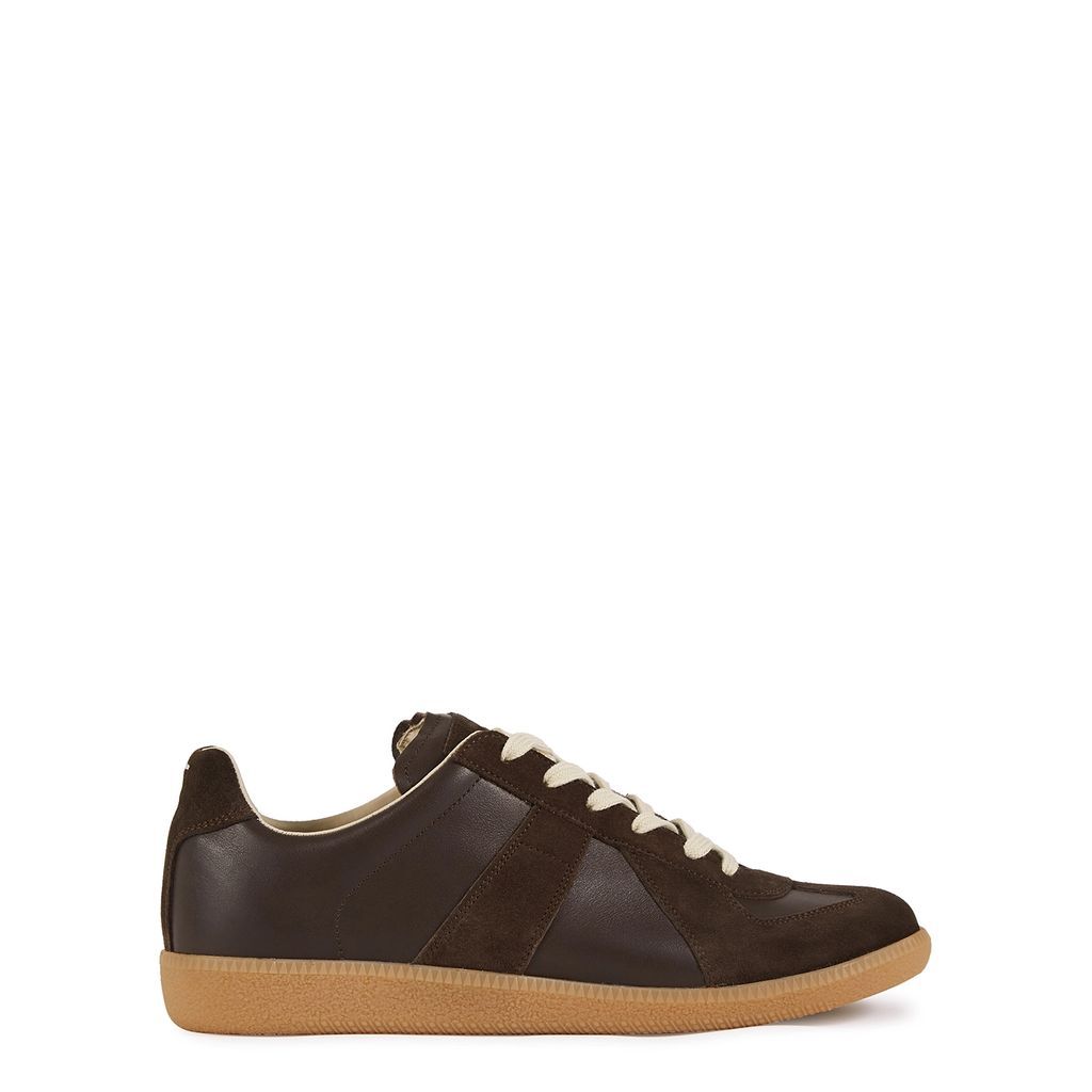 Replica Brown Leather Sneakers - 6