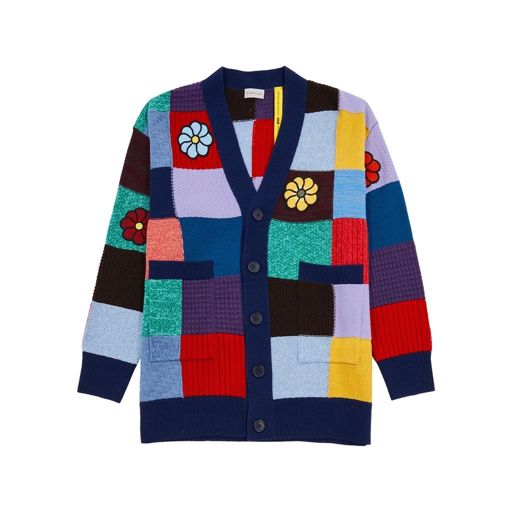 1 Moncler JW Anderson Patchwork Wool-blend Cardigan - Multicoloured - M