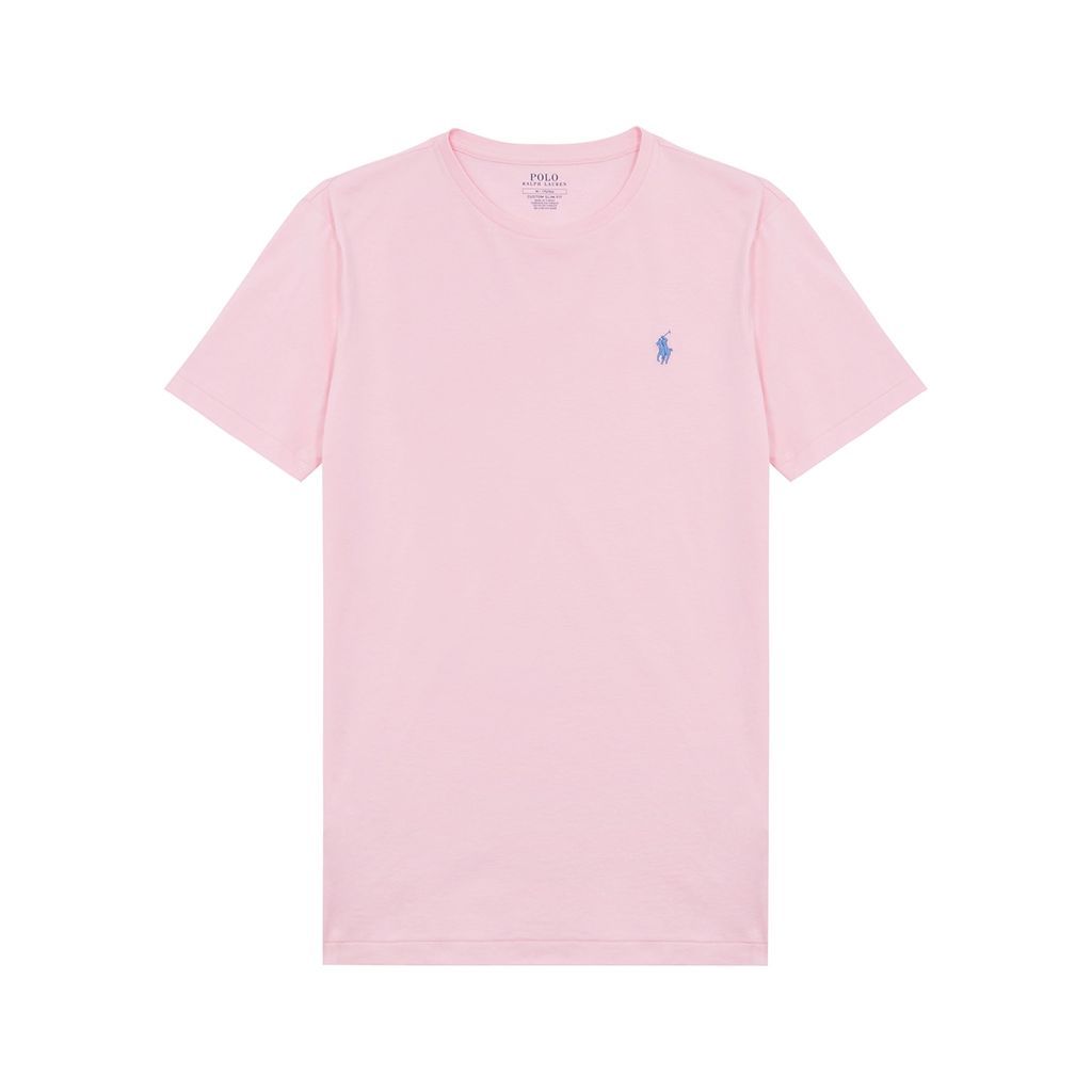 Logo-embroidered Cotton T-shirt - Pink - XL
