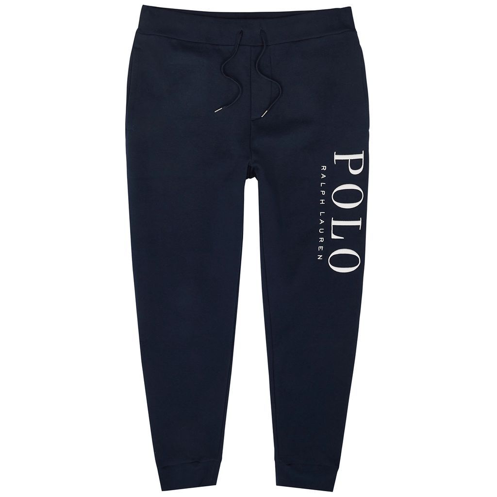 Logo-embroidered Jersey Sweatpants - Navy - XL