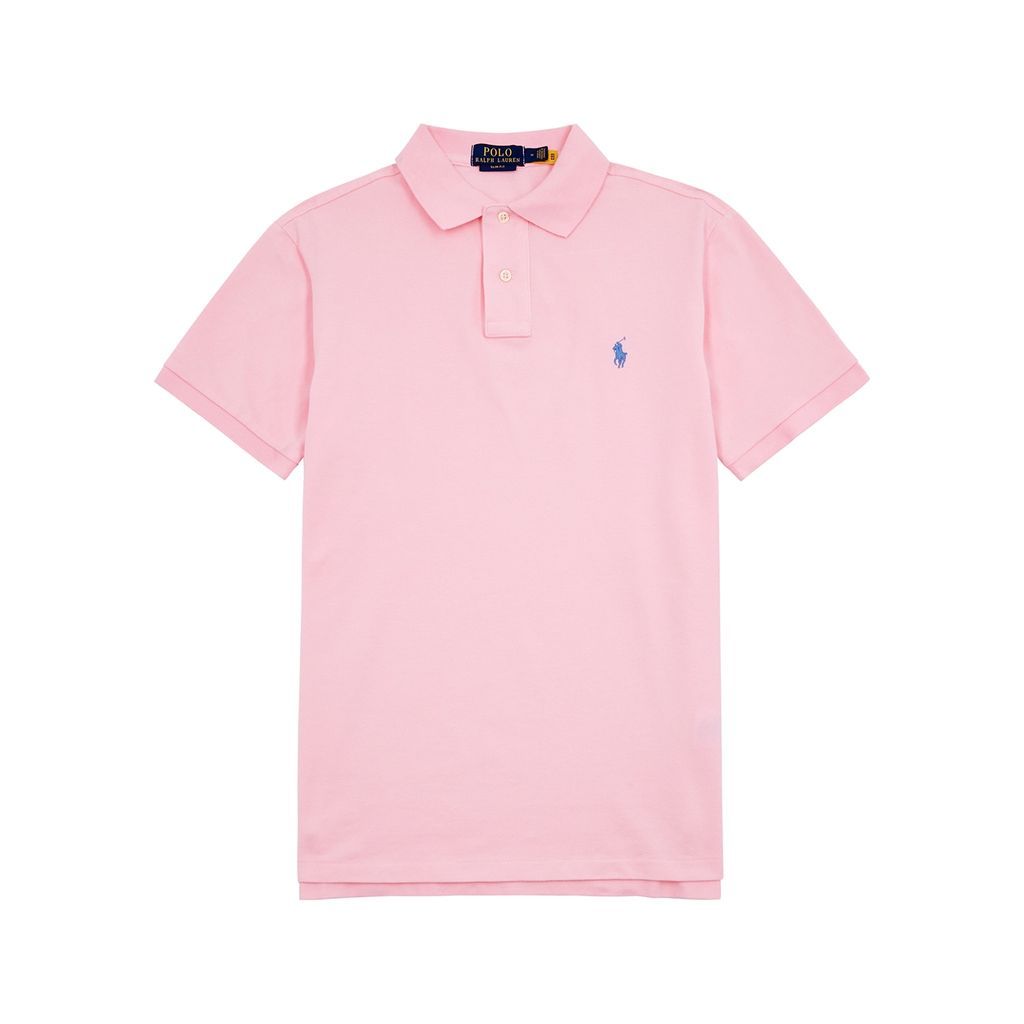 Logo-embroidered Piqué Cotton Polo Shirt - Pink - L