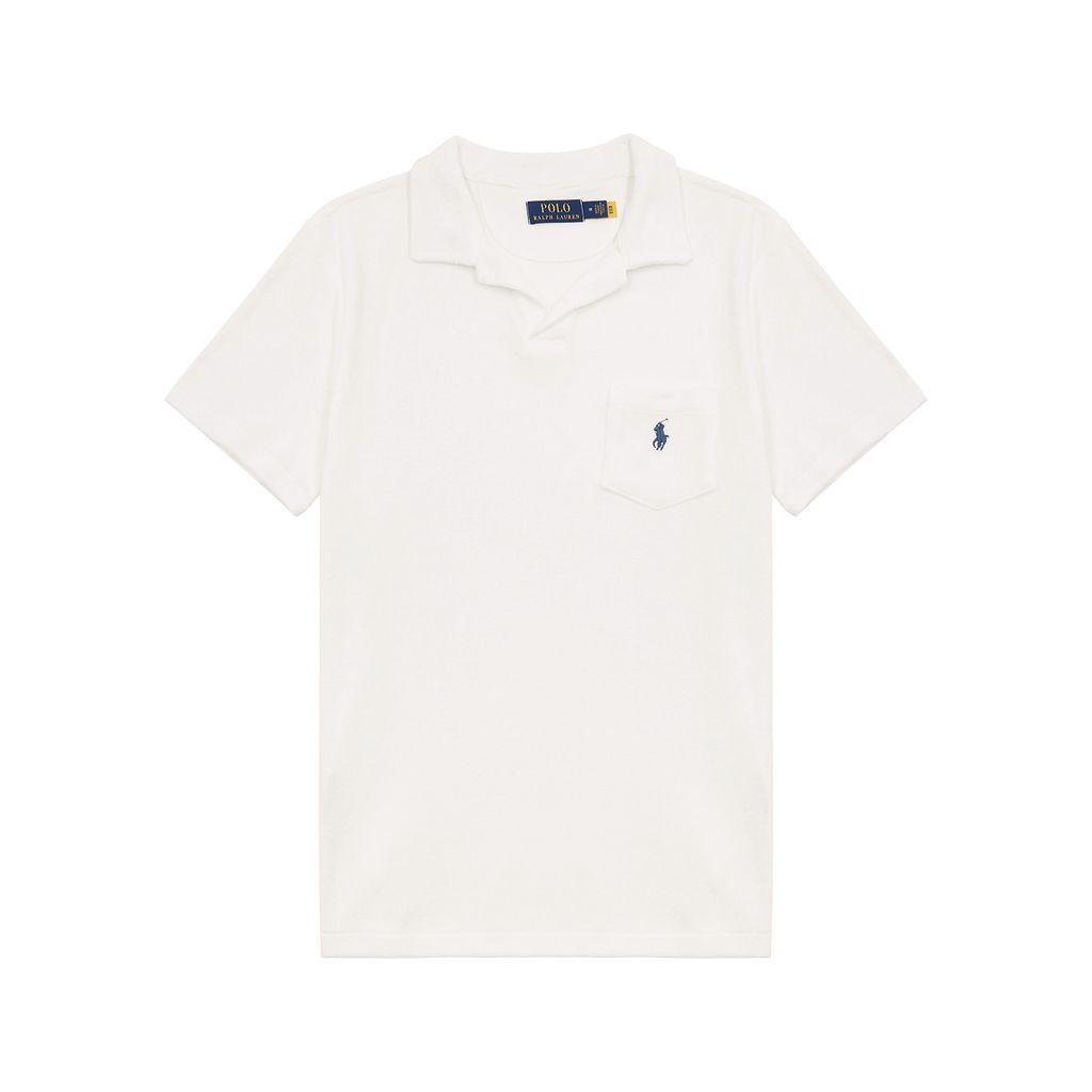 Logo-embroidered Terry Polo Shirt - White - L