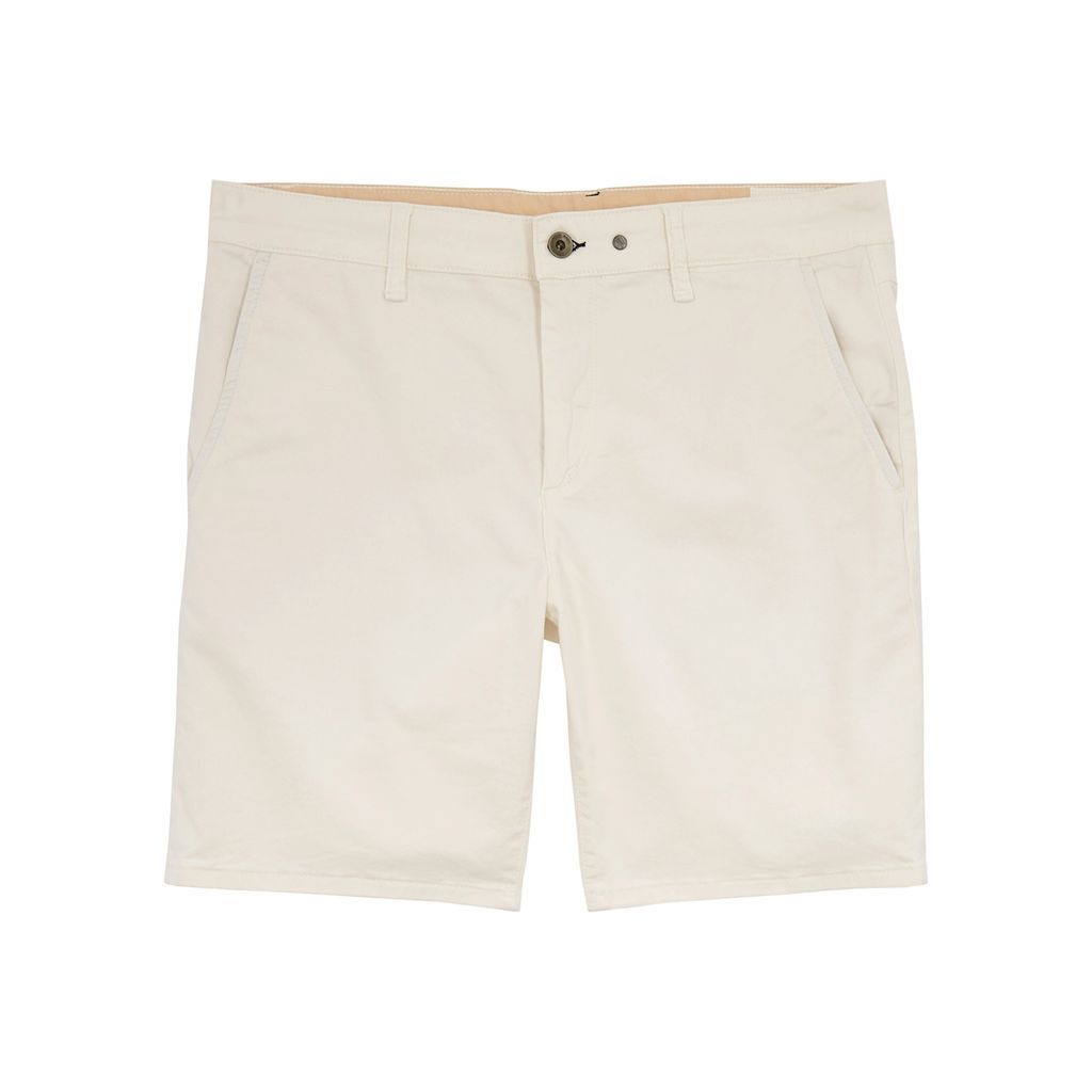 Perry Stretch-cotton Chino Shorts - Off White - S