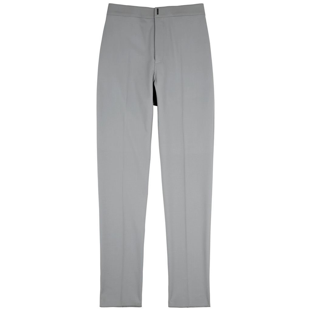 Slim-leg Wool-blend Trousers - Grey - 50