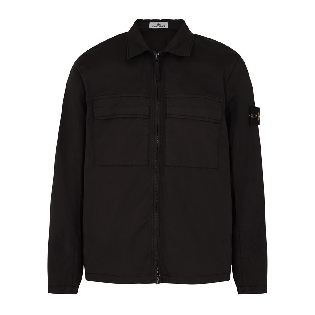 Cotton Overshirt - Black - M