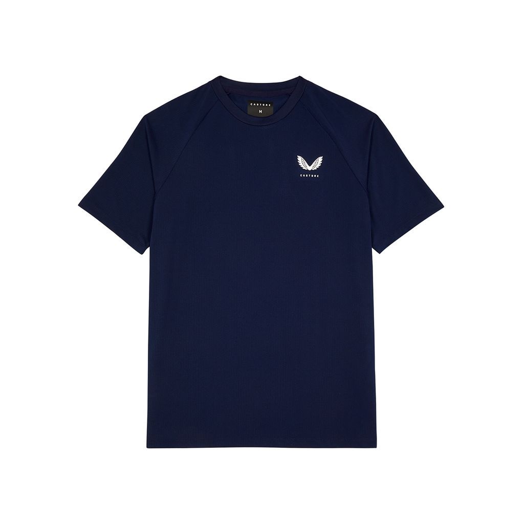Pro Tek Textured Stretch-jersey T-shirt - Navy - M