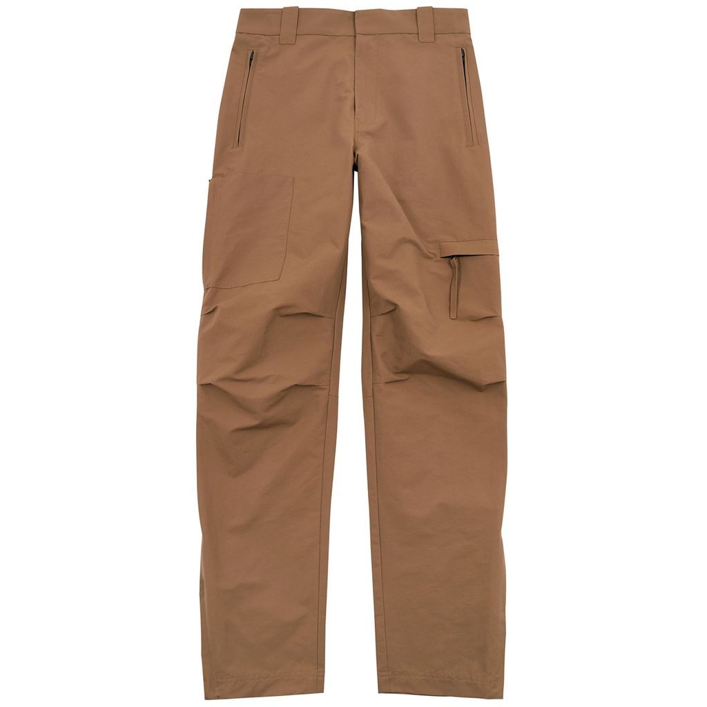 Cotton-blend Cargo Trousers - Brown - L