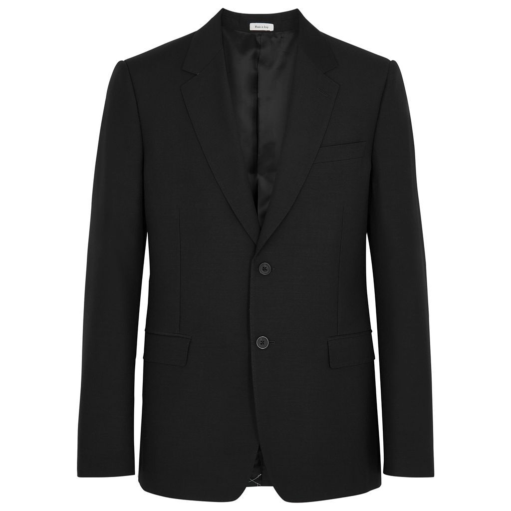 Wool-blend Blazer - Black - 40