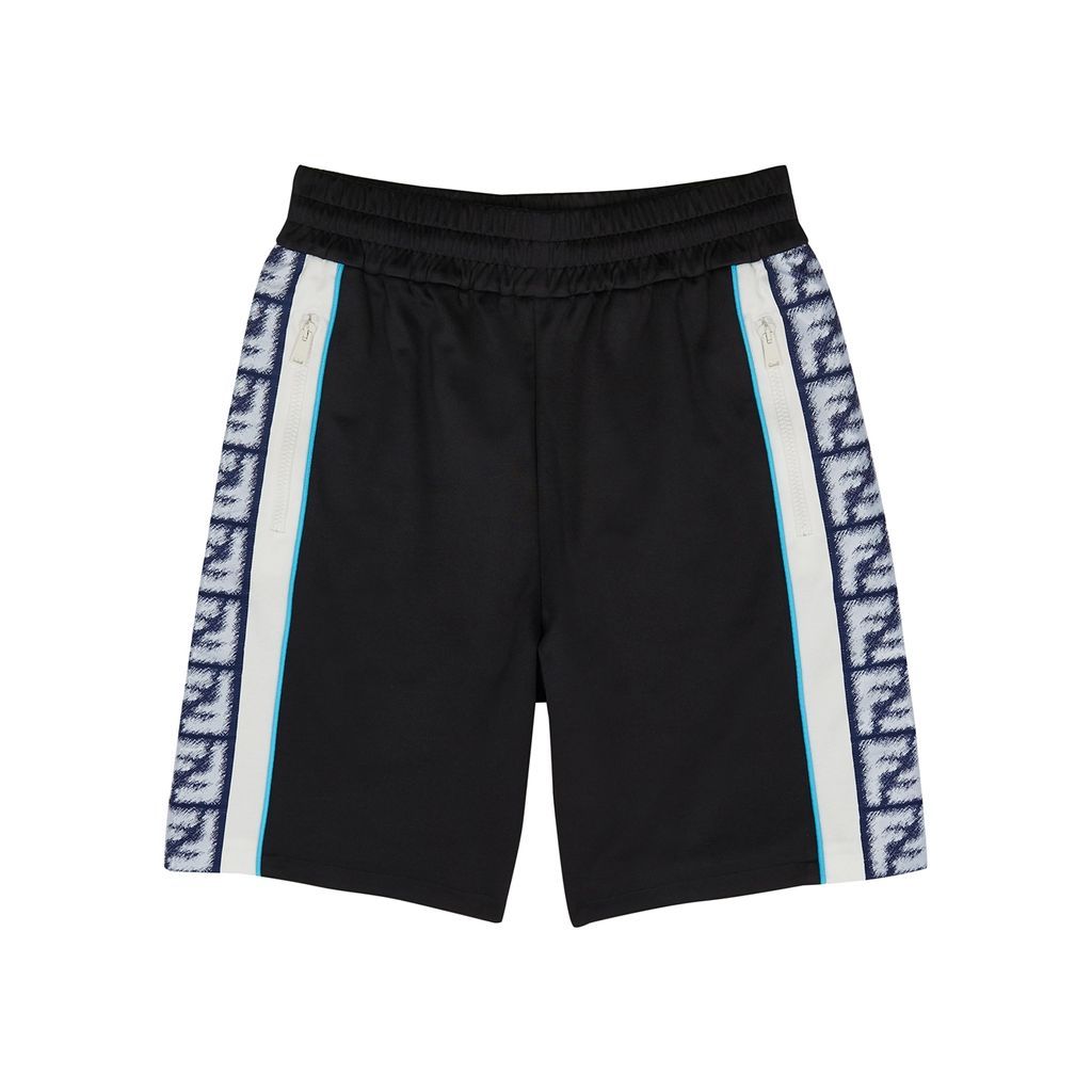 FF-jacquard Jersey Shorts - Blue - S