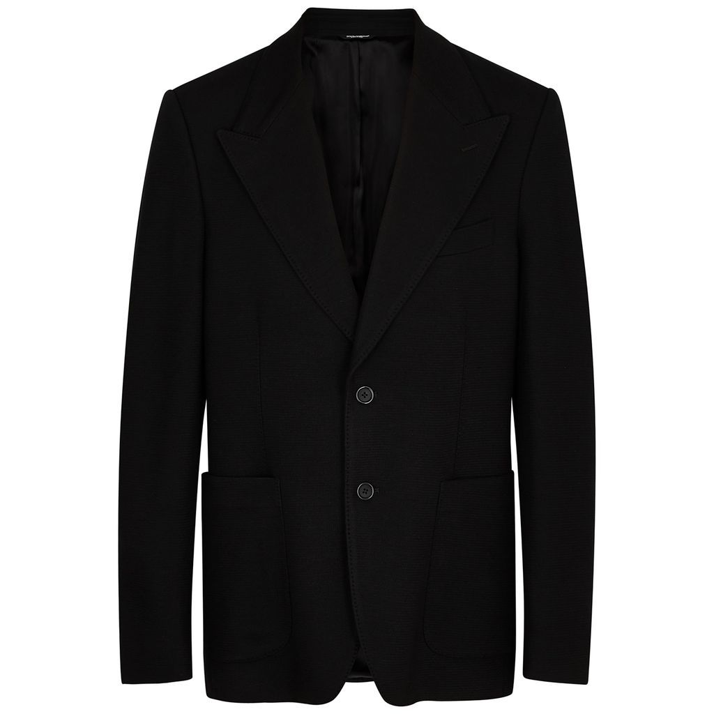 Single-breasted Blazer - Black - 46