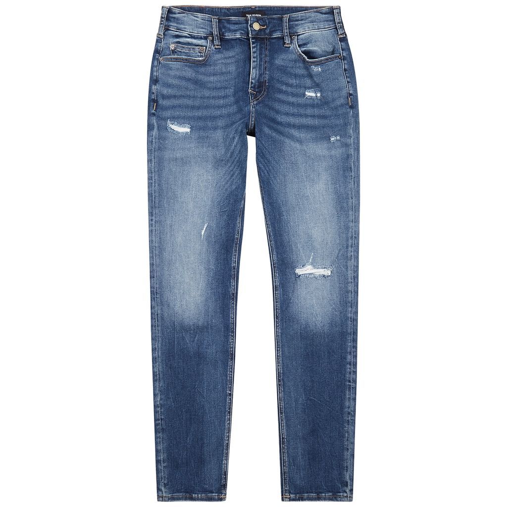 Jack Distressed Skinny Jeans - MID BLU - W36