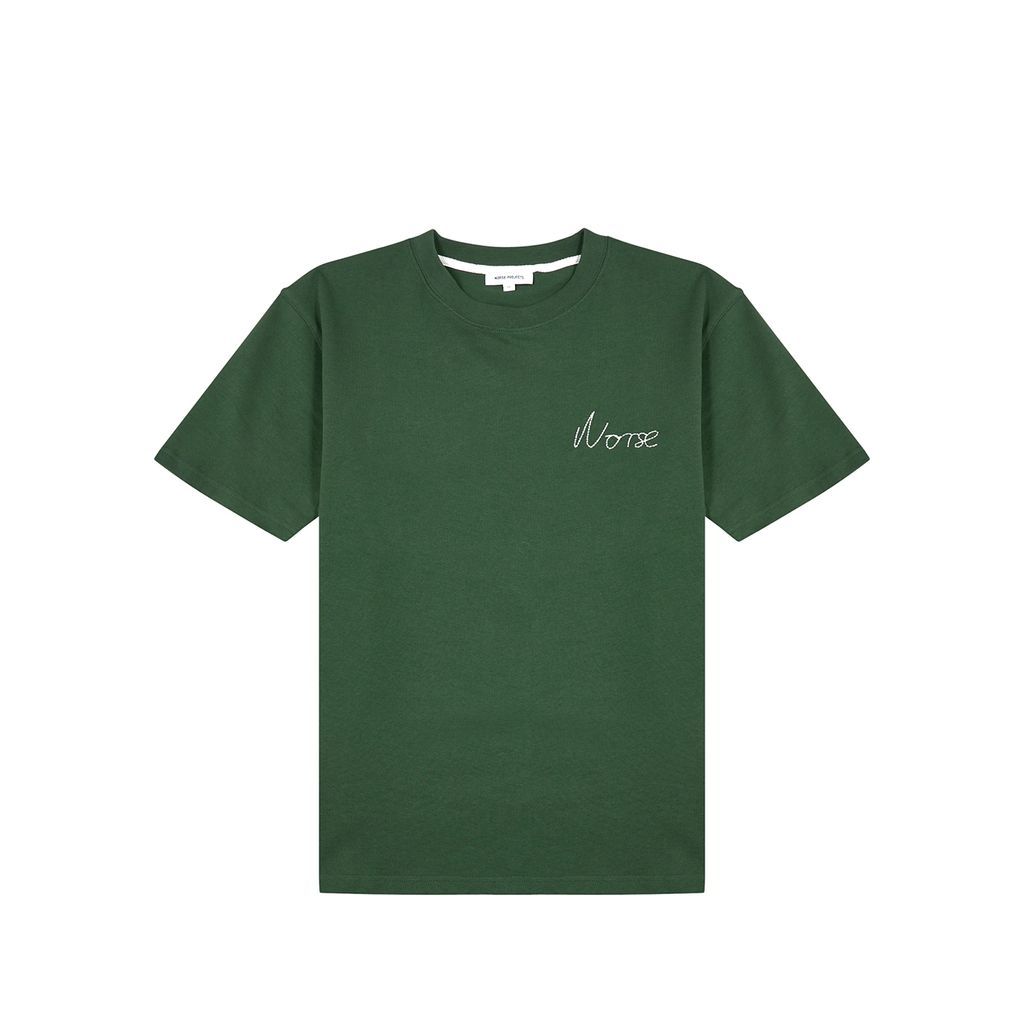 Logo-embroidered Cotton T-shirt - Green - S