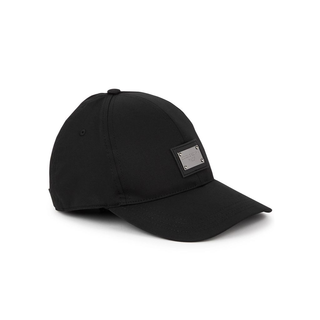 Logo Cotton-blend Cap - Black