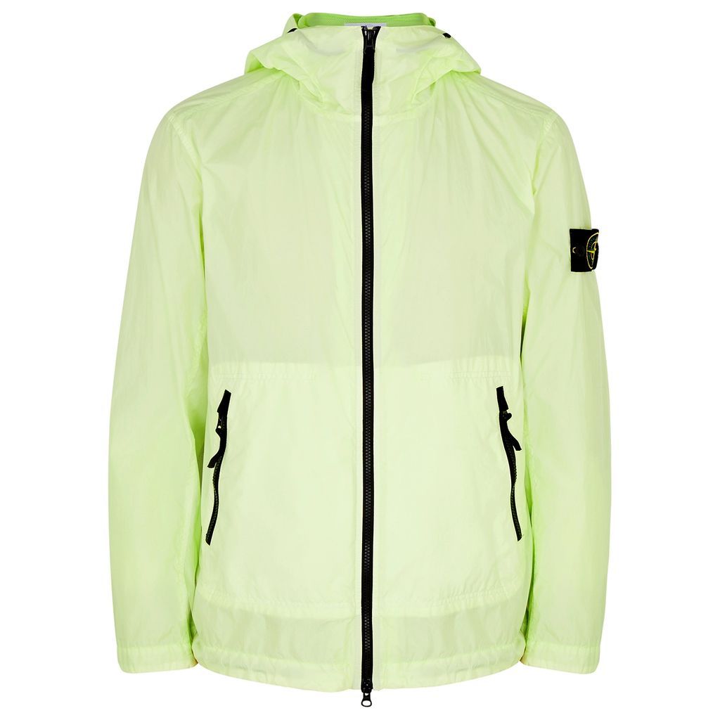 Crinkle Reps Hooded Shell Jacket - Light Green - S