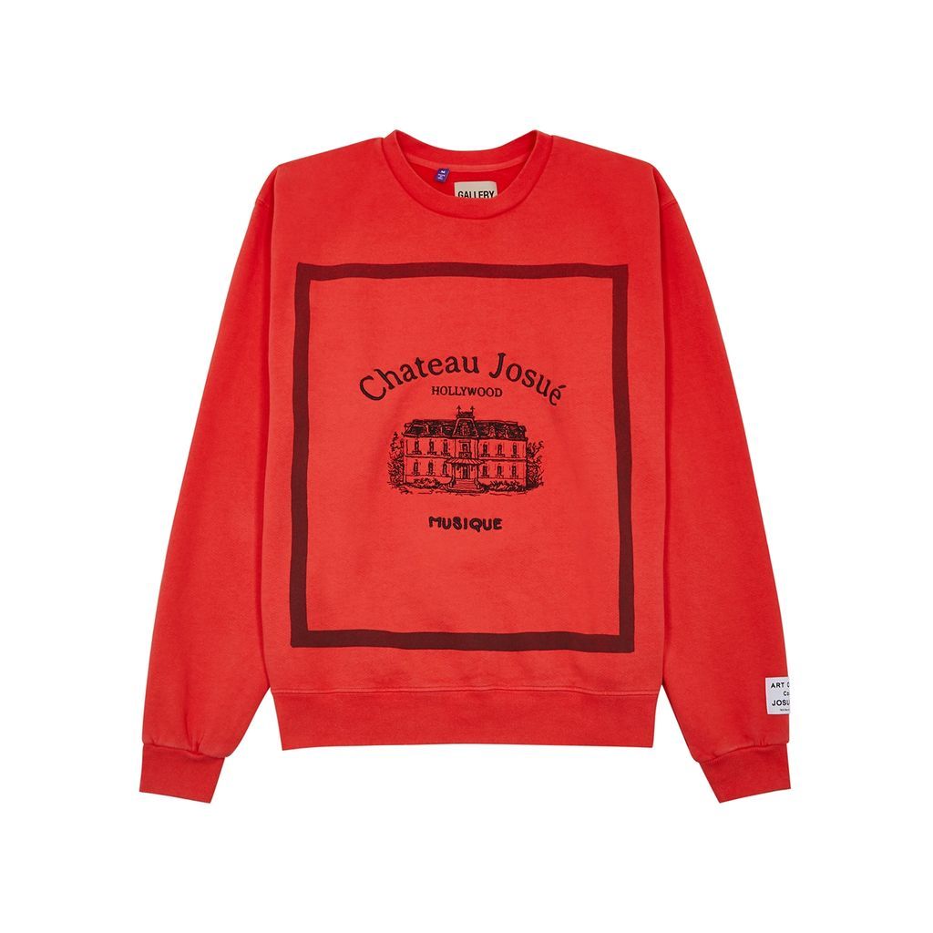 Musique Embroidered Cotton Sweatshirt - RED - L