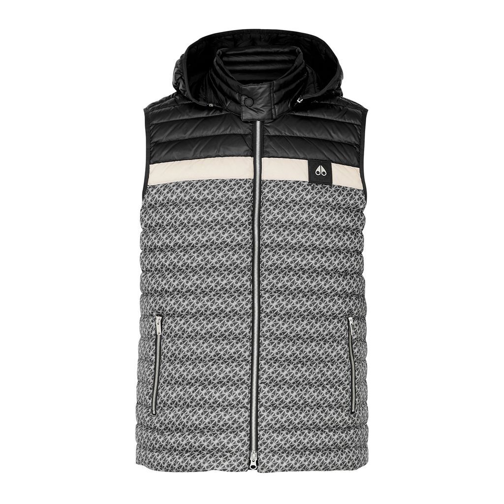 Air Printed Quilted Shell Gilet - Beige - XL
