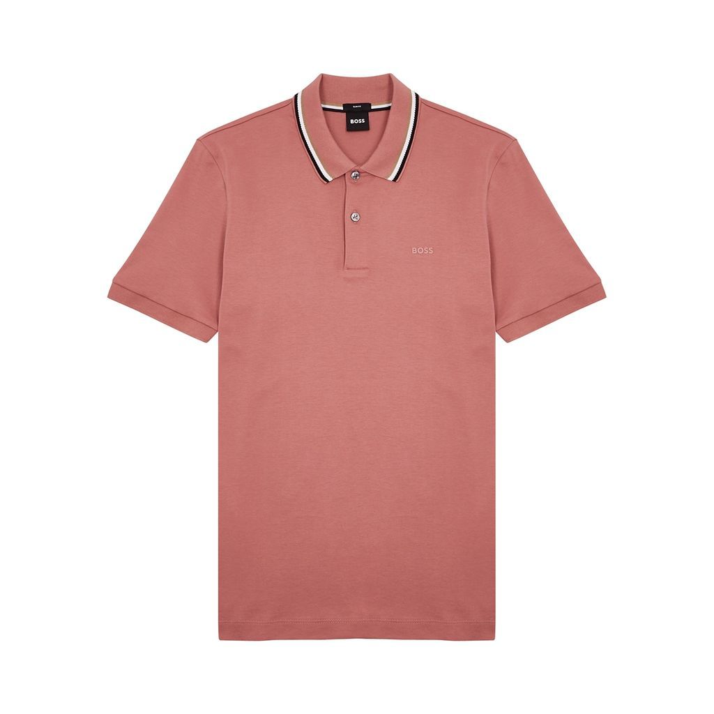 Cotton-jersey Polo Shirt - Pink - Xxl