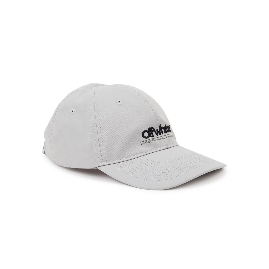 Logo-embroidered Stretch-cotton Cap - Grey