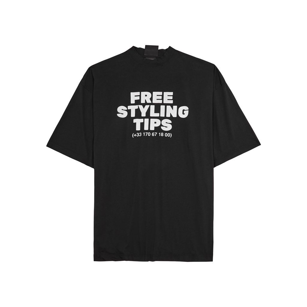 Styling Hotline Cotton T-shirt - Black - S