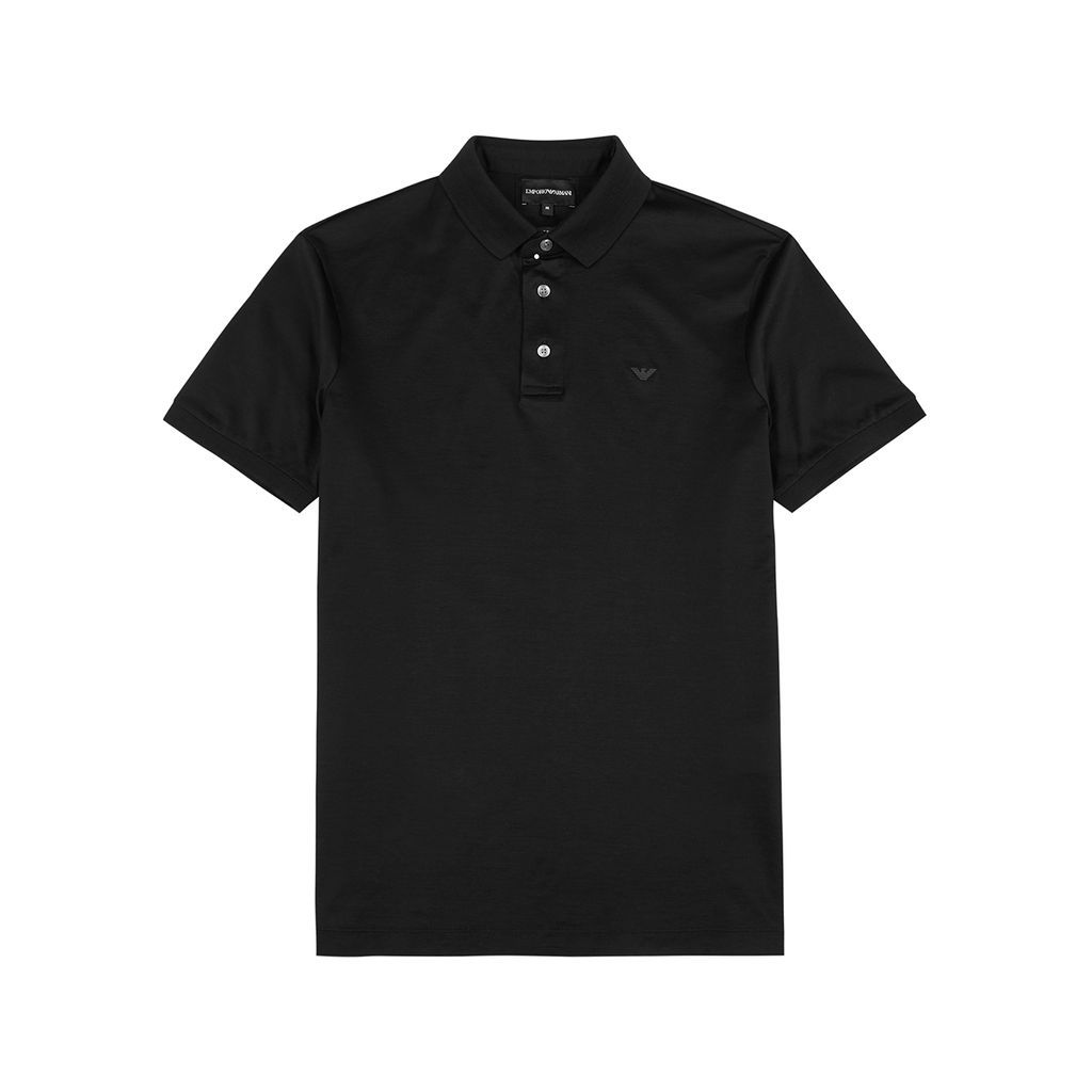 Logo Jersey Polo Shirt - Black - S