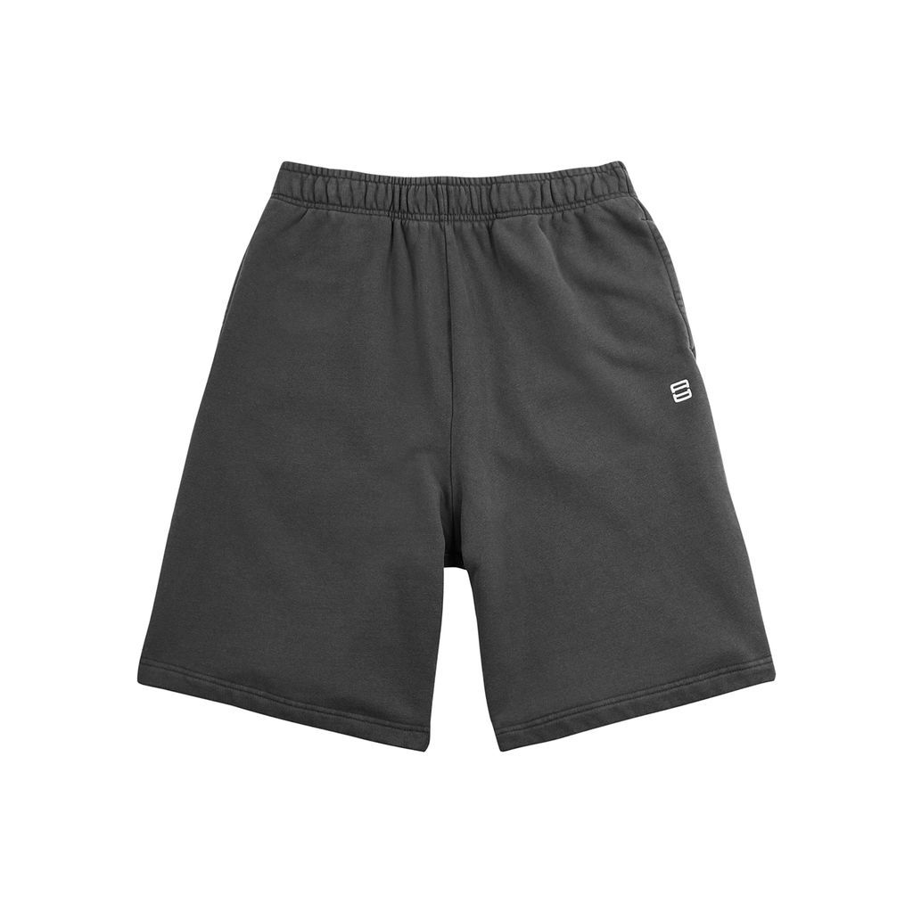 Logo-embroidered Cotton Shorts - Grey - L
