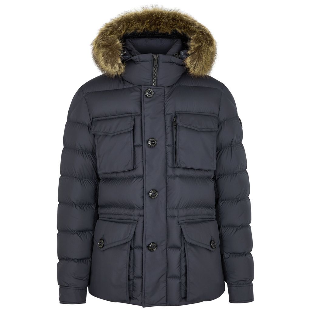Chevreuse Faux Fur-trimmed Quilted Shell Jacket - Navy - 2