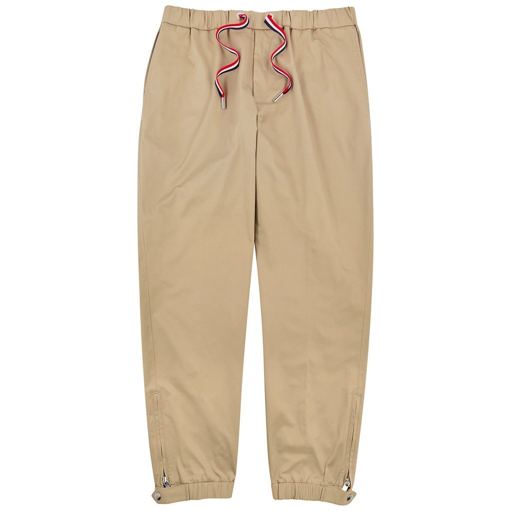 Straight-leg Stretch-cotton Trousers - Camel - 52