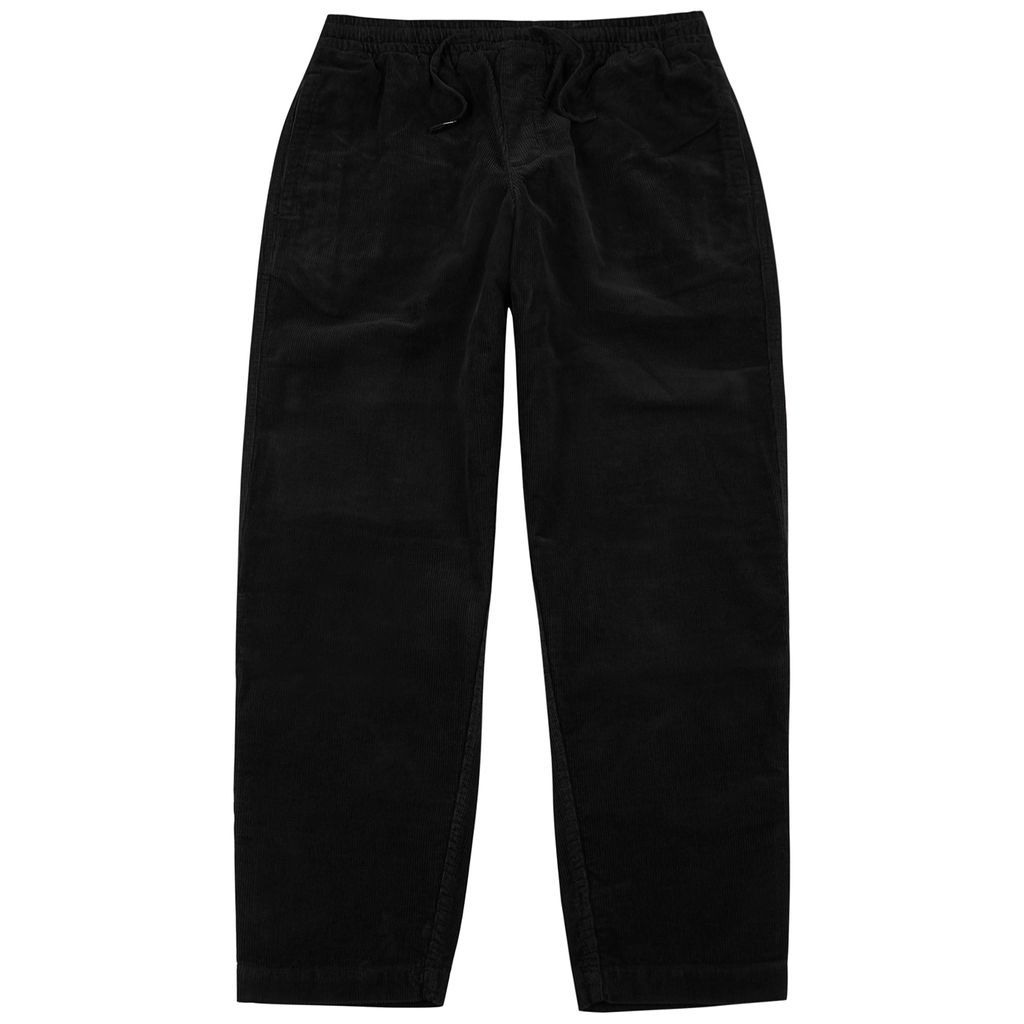 Alva Tapered Corduroy Trousers - Black - L